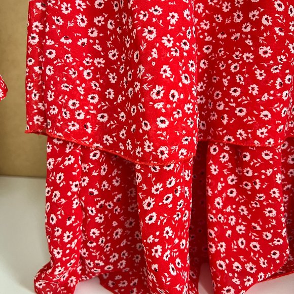 DIVIDED Floral Red Dress - Picture 4 of 8